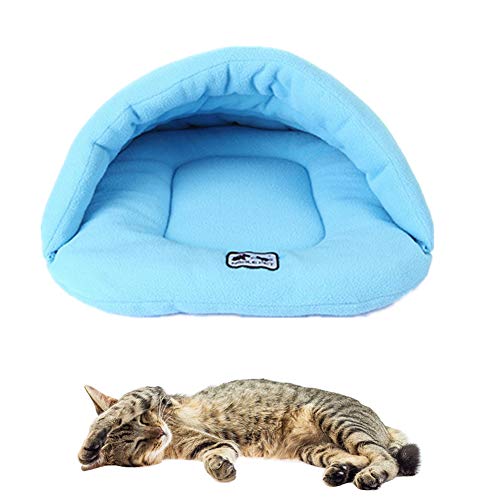 BOENTA Hundehaus Für Drinnen Hundehöhle Kleine Hunde Haustierhöhle Tierarztbett Für Hunde Flauschiges Katzenbett Kätzchenbett Kleines Katzenbett Blue,xs von BOENTA