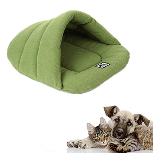 BOENTA Hundehaus Für Drinnen Hundehöhle Kleine Hunde Haustierhöhle Tierarztbett Für Hunde Flauschiges Katzenbett Kätzchenbett Kleines Katzenbett Green,xs von BOENTA