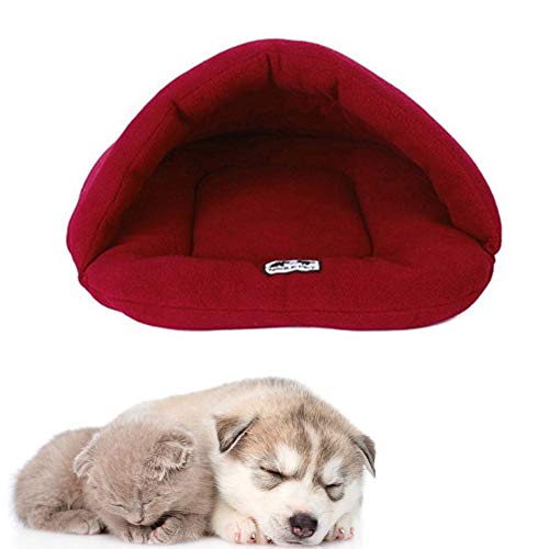 BOENTA Hundehaus Für Drinnen Hundehöhle Kleine Hunde Haustierhöhle Tierarztbett Für Hunde Flauschiges Katzenbett Kätzchenbett Kleines Katzenbett red,xs von BOENTA