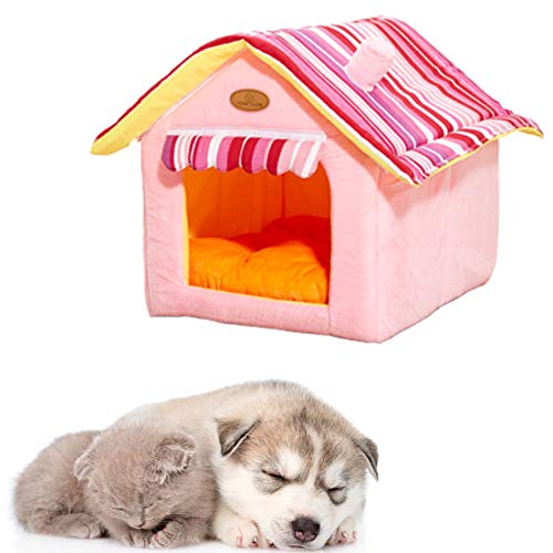 BOENTA Hundehaus Für Drinnen Hundehöhle Kleine Hunde Hundekomfortbett Kätzchenbett Tierarztbett Für Hunde Warmes Hundebett Günstige Hundebetten pink,s von BOENTA