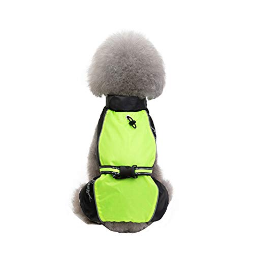 BOENTA Hunderegenmantel Für Kleine Hunde Hunde Regenmantel Wasserdicht Haustier Regenmantel Großer Hund Regenmantel Hund Regenmäntel wasserdicht mit Kapuze 2X-Large,Green von BOENTA