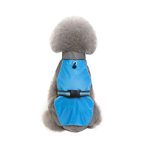 BOENTA Hunderegenmantel Für Kleine Hunde Hunde Regenmantel Wasserdicht Haustier Regenmantel Großer Hund Regenmantel Hund Regenmäntel wasserdicht mit Kapuze Medium,Blue von BOENTA