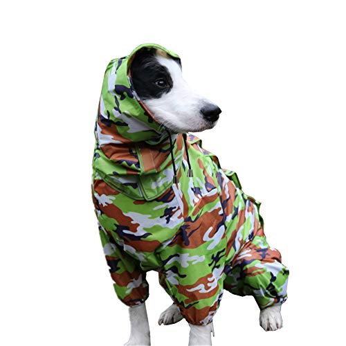 BOENTA Hunderegenmantel Für Kleine Hunde Regenjacke Hund Hundemäntel für große Hunde wasserdicht Großer Hund Regenmantel Welpenregenmantel 2X-Large,Green von BOENTA