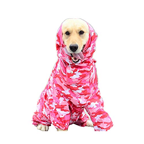 BOENTA Hunderegenmantel Für Kleine Hunde Regenjacke Hund Hundemäntel für große Hunde wasserdicht Großer Hund Regenmantel Welpenregenmantel 2X-Large,red von BOENTA