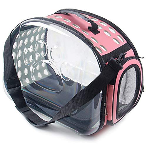 BOENTA Hunderucksack Hundetasche Klein Hundereiseträger Hundeträger Handtasche Welpenträger für kleine Hunde Tragbarer Haustierträger Welpenträger pink,l von BOENTA