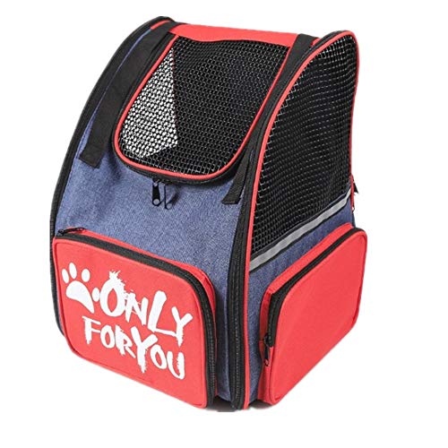 BOENTA Hunderucksack Kleine Hunde Hundetragetasche Hundeträger Handtasche Kleiner Hundeträger Verstellbarer Hunderucksack Welpenträger Haustier Rucksack red von BOENTA