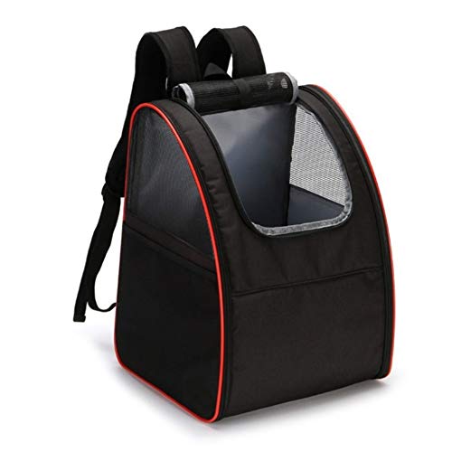 BOENTA Hunderucksack Kleine Hunde Hundetragetasche Welpenträger für kleine Hunde Hunderucksackträger Pet Travel Carrier Hundeträgertaschen für kleine Hunde Black&red von BOENTA