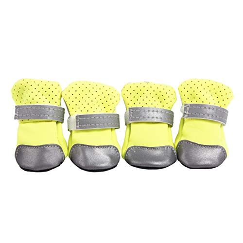 BOENTA Hundeschuhe Hundestiefel Hundeschuhe Wasserdicht Hundeschuhe rutschfest Hundeschuhe Haustierstiefel Hundepfotenschutz rutschfeste Hundesocken Hundesocken Yellow,#2 von BOENTA