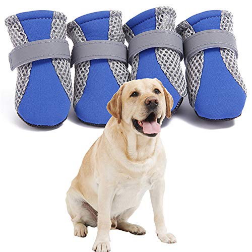 BOENTA Hundeschuhe Pfotenschutz Hund Hitze Hundeschuhe Sommer Haustierstiefel Hundeschuhe rutschfest rutschfeste Hundesocken Hundeschuhe Hundesocken Blue,s von BOENTA