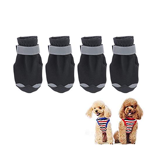 BOENTA Hundeschuhe Sommer Hundesocken Hundeschuhe für kleine Hunde Haustierstiefel Hundeschuhe für große Hunde Hundeschuhe rutschfest Hundeschuhe Black,#2 von BOENTA