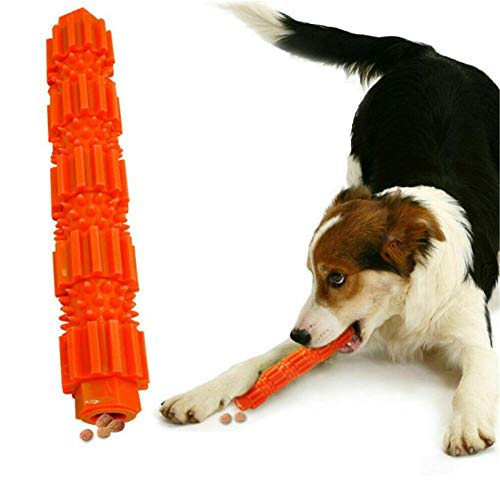 BOENTA Hundespielzeug Spielzeug Hund Hundebiss Spielzeug Hundesnack-Spender Spielzeug für Hunde, die kauen Haustier interaktives Spielzeug orange,23cm von BOENTA