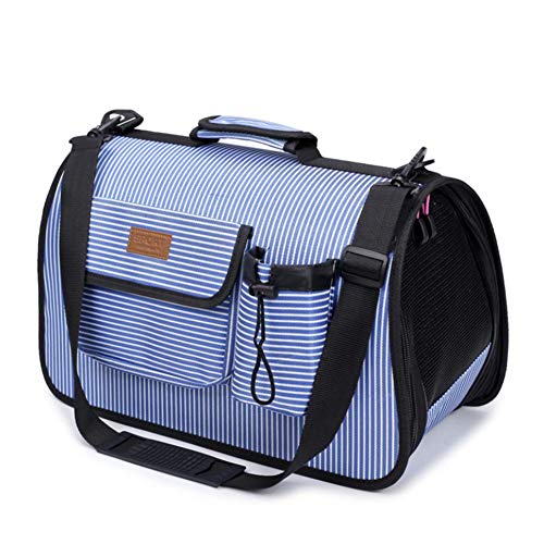 BOENTA Hundetasche Für Kleine Hunde Hundetasche Tragetasche Welpenträger Pet Travel Carrier Hundeschleuder Hundeträger Handtasche Hundetragling Blue,l von BOENTA