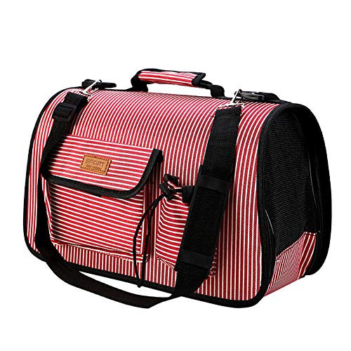 BOENTA Hundetasche Für Kleine Hunde Hundetasche Tragetasche Welpenträger Pet Travel Carrier Hundeschleuder Hundeträger Handtasche Hundetragling red,l von BOENTA