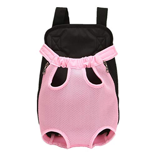 BOENTA Hundetasche Klein Hundetragetasche Hundeträger für mittlere Hunde Verstellbarer Hunderucksack Hundereisetasche Haustierträger für Hunde Welpenträger pink,XL von BOENTA