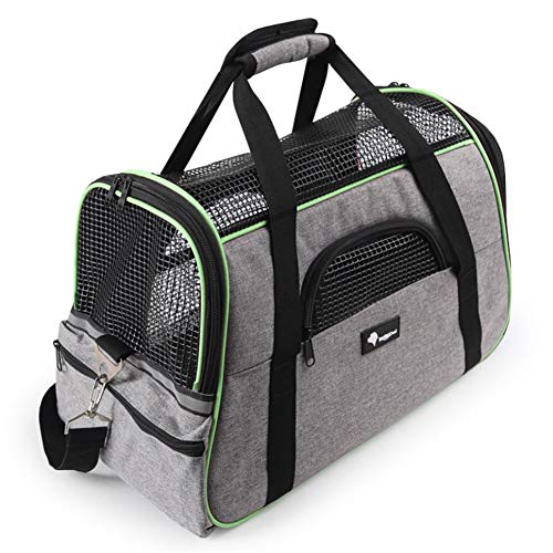 BOENTA Hundetasche Klein Katzentransporttasche Hundeträgertaschen für kleine Hunde Welpenträger Welpenträger für kleine Hunde Hundereiseträger Green von BOENTA