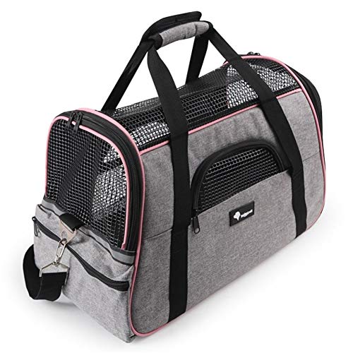 BOENTA Hundetasche Klein Katzentransporttasche Hundeträgertaschen für kleine Hunde Welpenträger Welpenträger für kleine Hunde Hundereiseträger pink von BOENTA