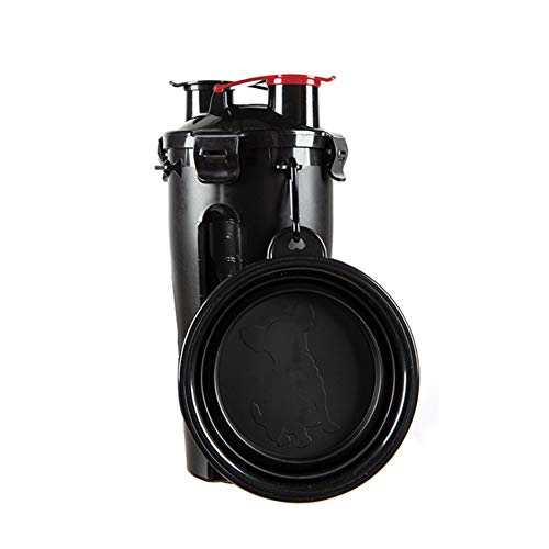 BOENTA Hundetrinkflasche für Unterwegs Tragbare Haustier Wasserflasche Haustier-Reise-Wasserflasche Pet Outdoor Travel Wasserspender Black von BOENTA