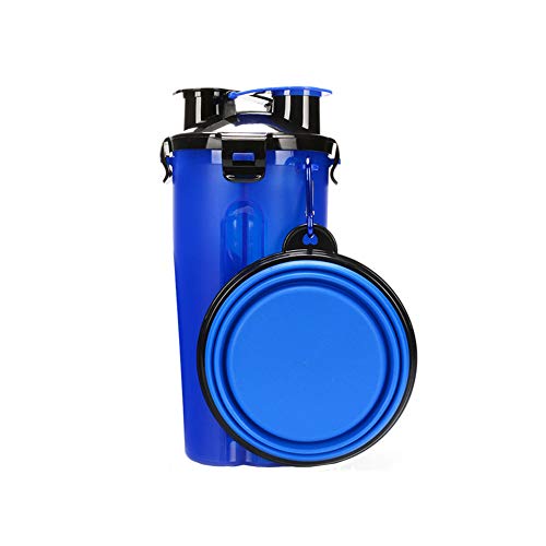 BOENTA Hundetrinkflasche für Unterwegs Tragbare Haustier Wasserflasche Haustier-Reise-Wasserflasche Pet Outdoor Travel Wasserspender Blue von BOENTA