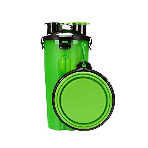 BOENTA Hundetrinkflasche für Unterwegs Tragbare Haustier Wasserflasche Haustier-Reise-Wasserflasche Pet Outdoor Travel Wasserspender Green von BOENTA