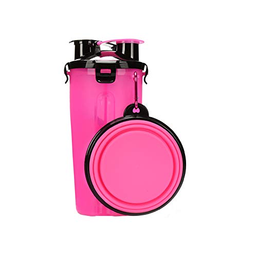 BOENTA Hundetrinkflasche für Unterwegs Tragbare Haustier Wasserflasche Haustier-Reise-Wasserflasche Pet Outdoor Travel Wasserspender pink von BOENTA