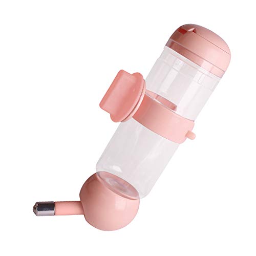 BOENTA Hundetrinkflasche für Unterwegs Trinkflasche Hunde für Unterwegs Haustier-Reise-Wasserflasche Auslaufsichere Hundetrinkflasche 500,pink von BOENTA