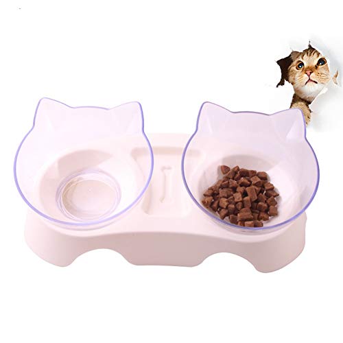 BOENTA Katzen Napfset Katzennapf Hundenäpfe Medium Katzenschüssel Set Raised Cat Bowl Hundenäpfe, um das Essen zu verlangsamen von BOENTA