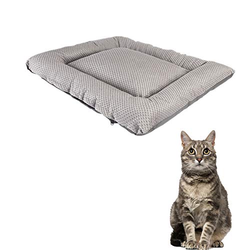 BOENTA Katzendecke Hundedecken Waschbar Waschbares Hundebett Welpenbett Weiches Tierarztbett Kätzchenbett Hundebett klein Flauschige Katze Mat Katzenbetten Silver,XL von BOENTA