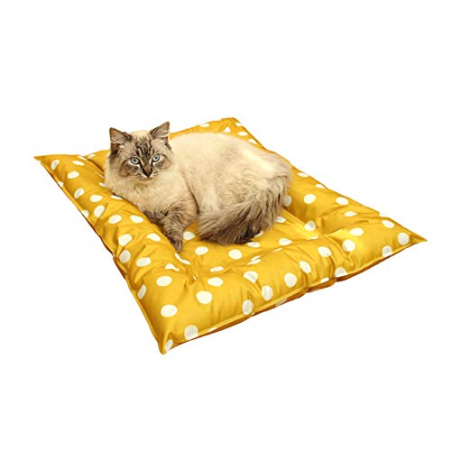 BOENTA Kühldecke Für Hunde Kühlmatte Für Katzen Kühlkissen für Hunde Coole Matte für Hund Kühlkissen für Hunde Hund Cool Mat Kühlende Hundematte Kistenmatte Yellow,m von BOENTA