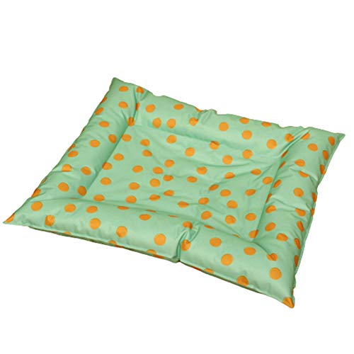 BOENTA Kühldecke Für Hunde Kühlmatte Für Katzen Kühlkissen für Hunde Coole Matte für Hund Kühlkissen für Hunde Hund Cool Mat Kühlende Hundematte Kistenmatte greenorange,m von BOENTA