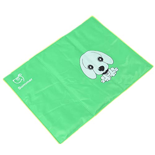 BOENTA Kühlmatte Hunde Hund Kühlmatte Hundeauflagen-Training Katzenkühlmatte Kistenmatte Cooles Hundebett Haustier Mat Hundematte Kühlkissen für Hunde Green,m von BOENTA