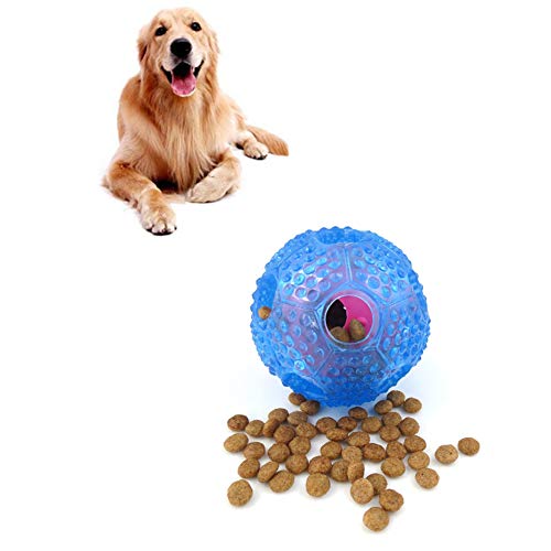 BOENTA Leckerli Ball hundespielzeug Unzerstörbar Haustier Interaktiver Ball Hundetraining Bälle Tiernahrung Ball Dispenser Haustier-Spielball Blue von BOENTA