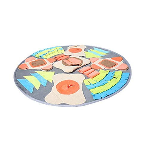 BOENTA Schnüffelrasen Hundespielzeug Große Hunde Intelligenz Welpentraining Snuffle Mat Hund Puzzle Mat Schnupftabakmatte Für Welpen Orange von BOENTA