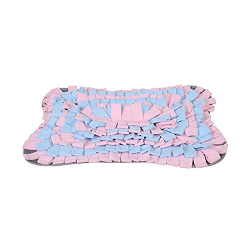 BOENTA Schnüffelrasen Hundespielzeug Große Hunde Intelligenz Welpentraining Snuffle Mat Hund Puzzle Mat Schnupftabakmatte Für Welpen Pink von BOENTA