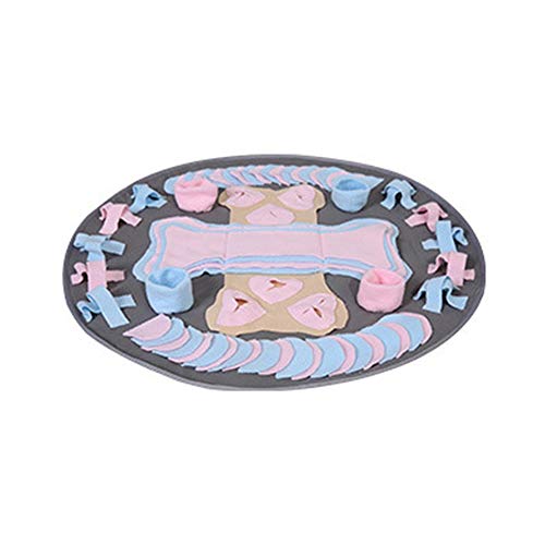 BOENTA Schnüffelrasen Hundespielzeug Große Hunde Intelligenz Welpentraining Snuffle Mat Hund Puzzle Mat Schnupftabakmatte Für Welpen Pink1 von BOENTA