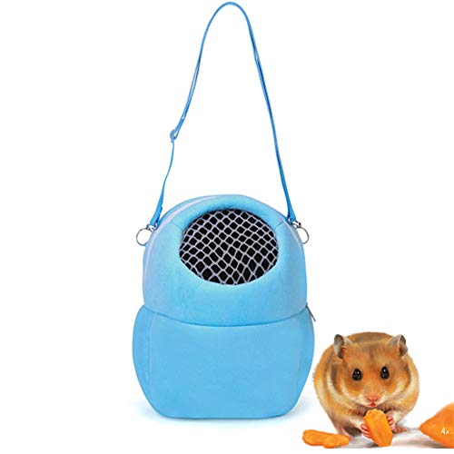 BOENTA Tragetasche Für Kleine Hunde Hundetasche Tragetasche Pet Sling Carrier Welpenträger Verstellbare Haustierbeutel Rattenträger Hamstertasche Blue,s von BOENTA