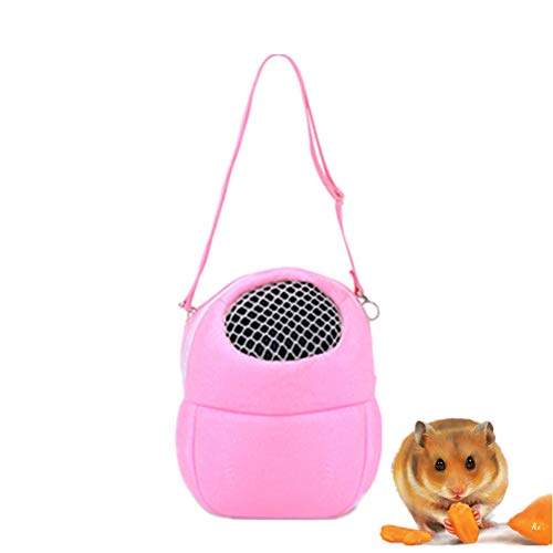 BOENTA Tragetasche Für Kleine Hunde Hundetasche Tragetasche Pet Sling Carrier Welpenträger Verstellbare Haustierbeutel Rattenträger Hamstertasche pink,l von BOENTA