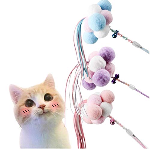 BOENTA cat Toy katzenspielzeug Katzen Angelruten Spielzeug Katzen Zauberstab Spielzeug Katzenstab Katzenfederspielzeug Katzenspielzeugstock Katzen-Teaser a von BOENTA