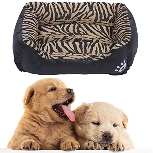 BOENTA hundebett waschbar hundebetten Katzenbetten Für Mittlere Katzen Warmes Hundebett Günstige Hundebetten Plüsch Hundebett Haustiernest Tiger Print,XL von BOENTA