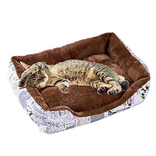 BOENTA hundebetten für mittlere Hunde hundebetten Haustiernest Kätzchenbett Flauschiges Katzenbett Haustierbetten Für Katzen Hundekissen Hund Schlafsofa British Style Coffee,m von BOENTA