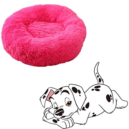 BOENTA hundebetten katzenbett Katzen Donut Bett Hundekissen Donut Hundebett Kätzchenbett Flauschiges Katzenbett Flauschiges Hundebett Kleines Katzenbett Rose red,40cm/15.75in von BOENTA