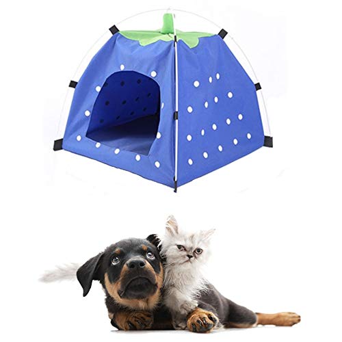 BOENTA hundezelt Indoor Katzen Zelt Outdoor Welpenhaus Hundehaus Innenbett Hundeschatten im Freien Katzenzelte für Hauskatzen Hund Sonnenschirm Blue von BOENTA