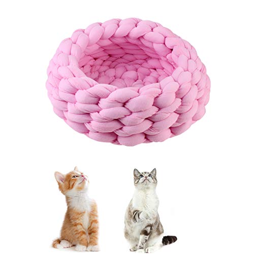 BOENTA katzenbett hundebett Grosse Hunde Hundekissen Günstige Hundebetten Hundekomfortbett Haustiernest PP Baumwolle Hundebett Haustierbetten Für Katzen pink 2,35cm/14in von BOENTA