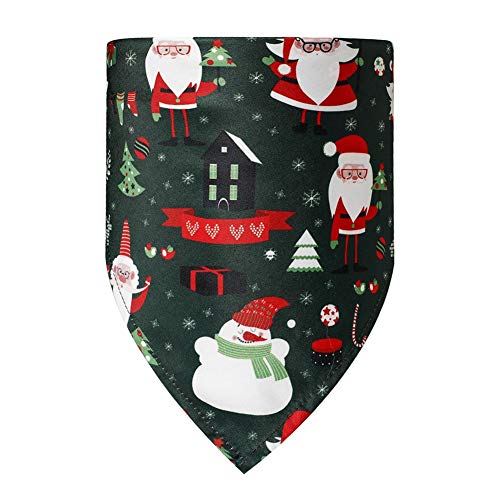 BOENTA katzenhalstuch Halstuch Hund Katze Bandana Dreieck Hund Bandana Bandana für Hund Rotes Kopftuch Hund Mohn Bandana Weihnachten Hund Bandana 63X42,Black von BOENTA