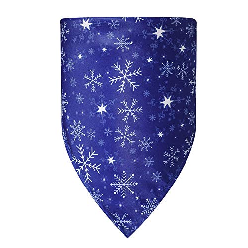 BOENTA katzenhalstuch Halstuch Hund Katze Bandana Dreieck Hund Bandana Bandana für Hund Rotes Kopftuch Hund Mohn Bandana Weihnachten Hund Bandana 63X42,Blue von BOENTA