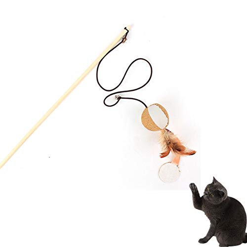 BOENTA katzenspielzeug Set cat Toy Katzen Angelruten Spielzeug Katzenfederspielzeug Katzenspielzeugstock Katzenspielzeug mit Federn Katzen-Teaser a von BOENTA