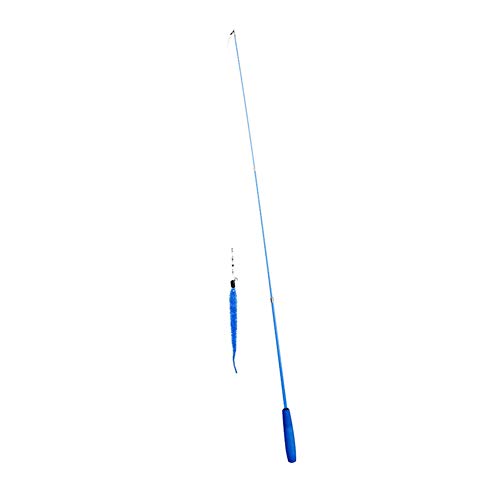 BOENTA katzenspielzeug cat Toy Katze Spielzeug Stick Katze Spielzeug Mit Teathers Katzen Zauberstab Katze Teaser Katzenfeder Spielzeug Blue von BOENTA