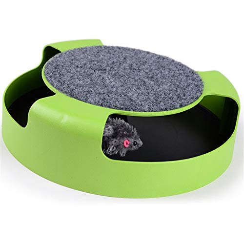 ppactvo Cat Toy Katzenball Single Layer Mouse Cat Spielplatte Puzzle Crazy Cat Scratcher Mit Maus FüR Katzen von BOENTA