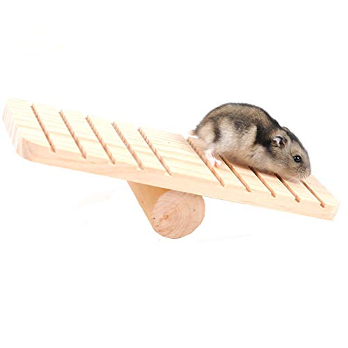 ppactvo Hamsterspielzeug Hamster ZubehöR Hamster Wood Bridge Wippe FüR Goldene Seide Shih Tzu BäR Kleintier AktivitäT Spielzeug Langeweile Breaker von BOENTA