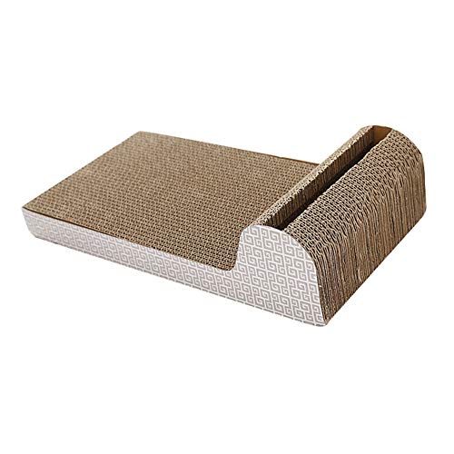 ppactvo Kratzbretter Katze Katzen Kratzbrett Karton P-Form Cat Scratching Board Schleifen Krallen Cat Toys Interaktiv FüR Katzen von BOENTA