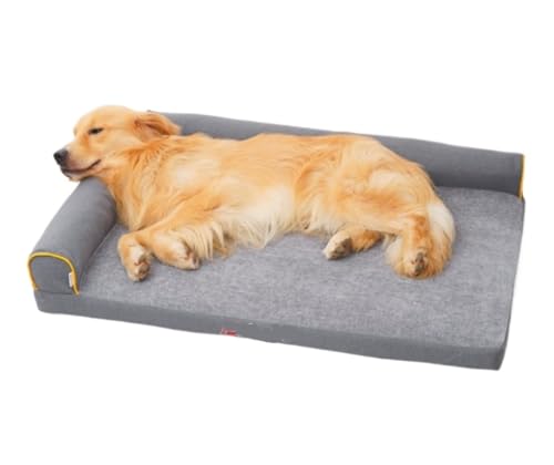 Katzenbett höhle Tierbett Hundebetten Für Große Hunde, Hundebett, Eierschaum, Mit Abnehmbarem, Waschbarem Bezug, Wasserdichtem Futter Hundekissen katzenkissen (Color : A, Size : 80 * 60 * 16cm) von BOGAZY